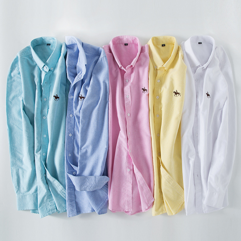 Oxford Cotton Casual Shirt Business - 6XL 100% 코튼 옥스포드 화이트 셔츠