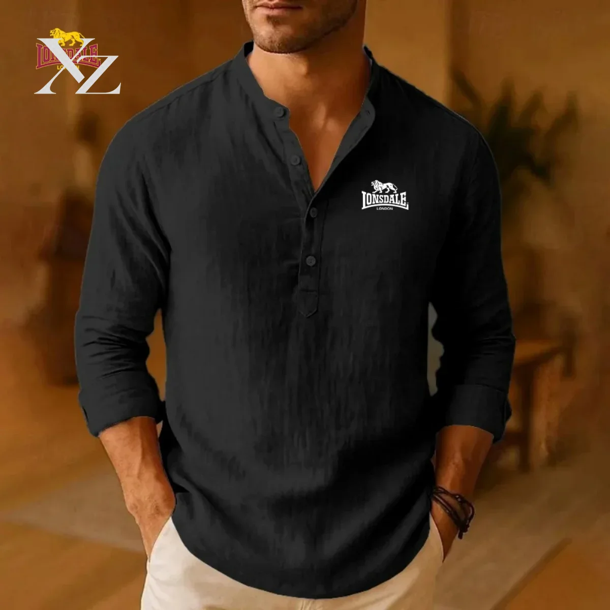 Mens Linen Shirt Long Sleeve - 론스데일 남성용 신상 캐주얼 셔츠, 가벼운