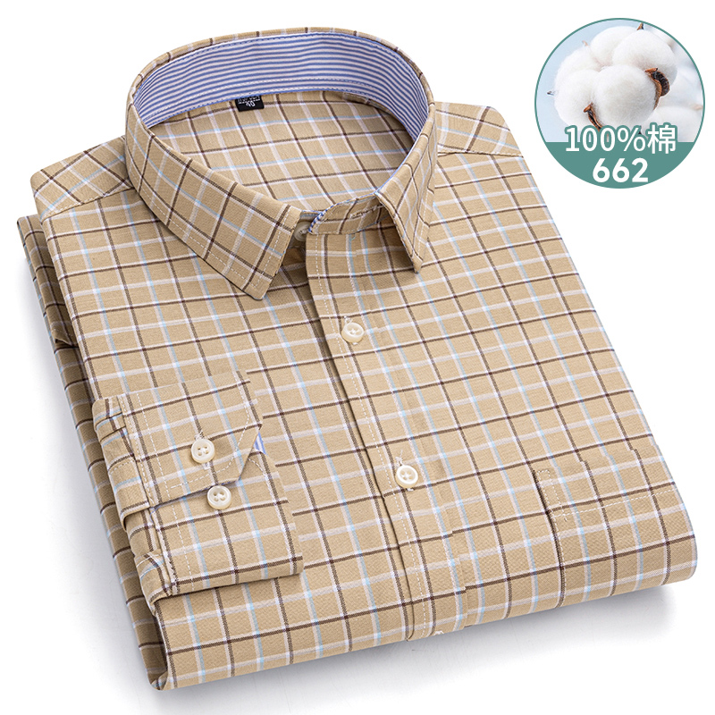 남성용 긴팔 셔츠, 옥스포드 젊은이 스트라이프 체크 무 - Oxford Cotton Casual Shirt Business 리뷰 및 가격