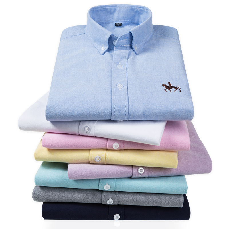 6XL 100% 코튼 옥스포드 화이트 셔츠 남성 셔츠  - Oxford Cotton Casual Shirt Business 리뷰 및 가격