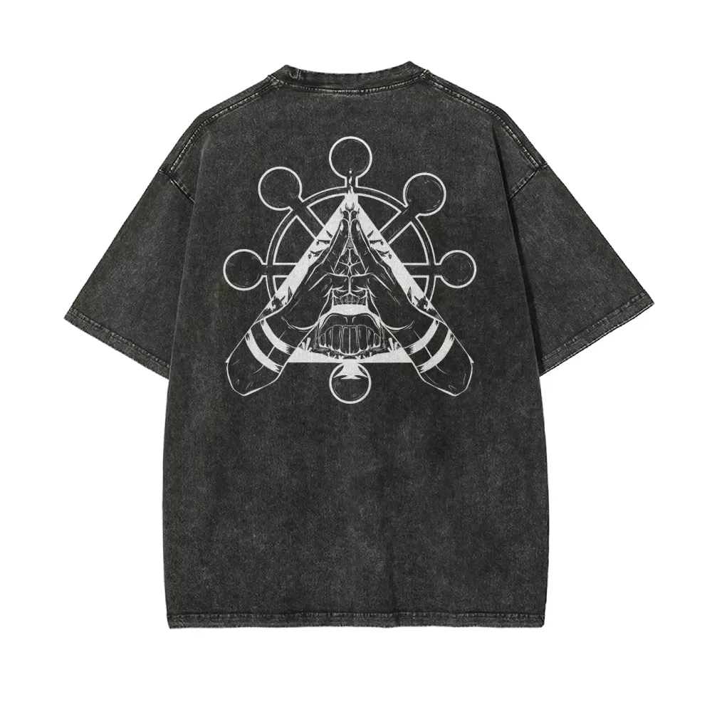Jujutsu Kaisen Sukuna T 셔츠 남성  - Acid Wash Vintage Graphic T Shirt 리뷰 및 가격